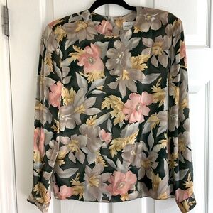 Vintage Alfred Nipon Suits Silk Shirt Size 8